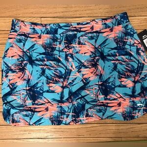 Slazenger Teal and Orange Printed Golf Skort